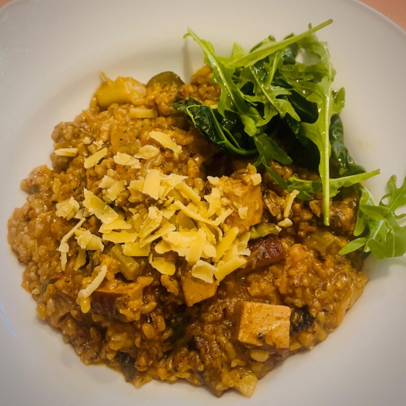 Risotto con parmesano vegano