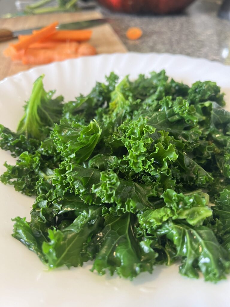 Hojas de Kale Escaldada