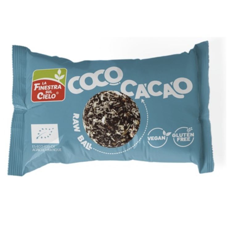 Energy ball con cacao y coco