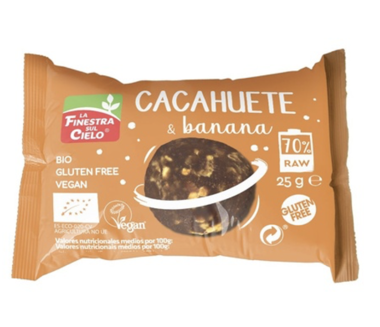 Energy balls de plátano y cacahuete