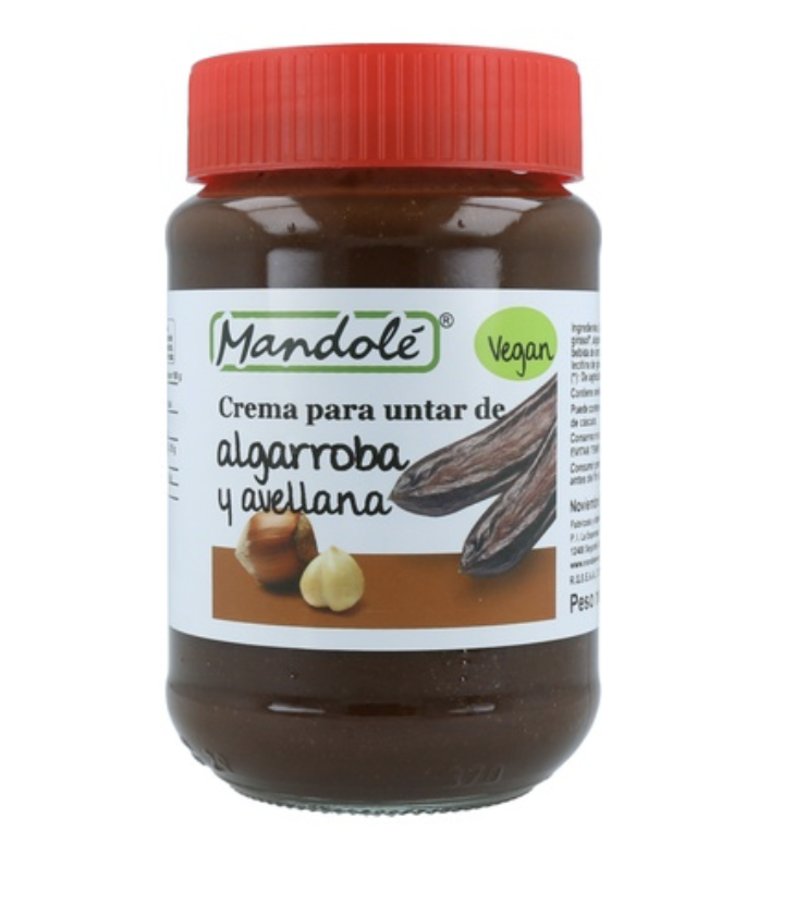 Crema de algarroba y avellanas (Nocilla)